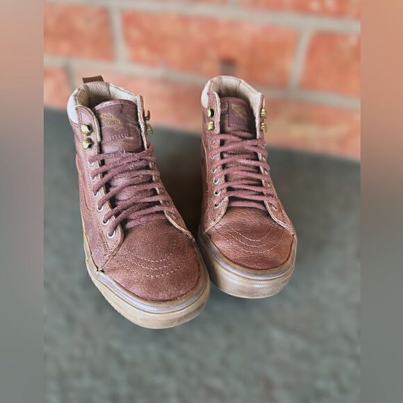 VANS MTE LEATHER BROWN HERRINGBONE MENS size 6.5 Womens 8.0 main image 9